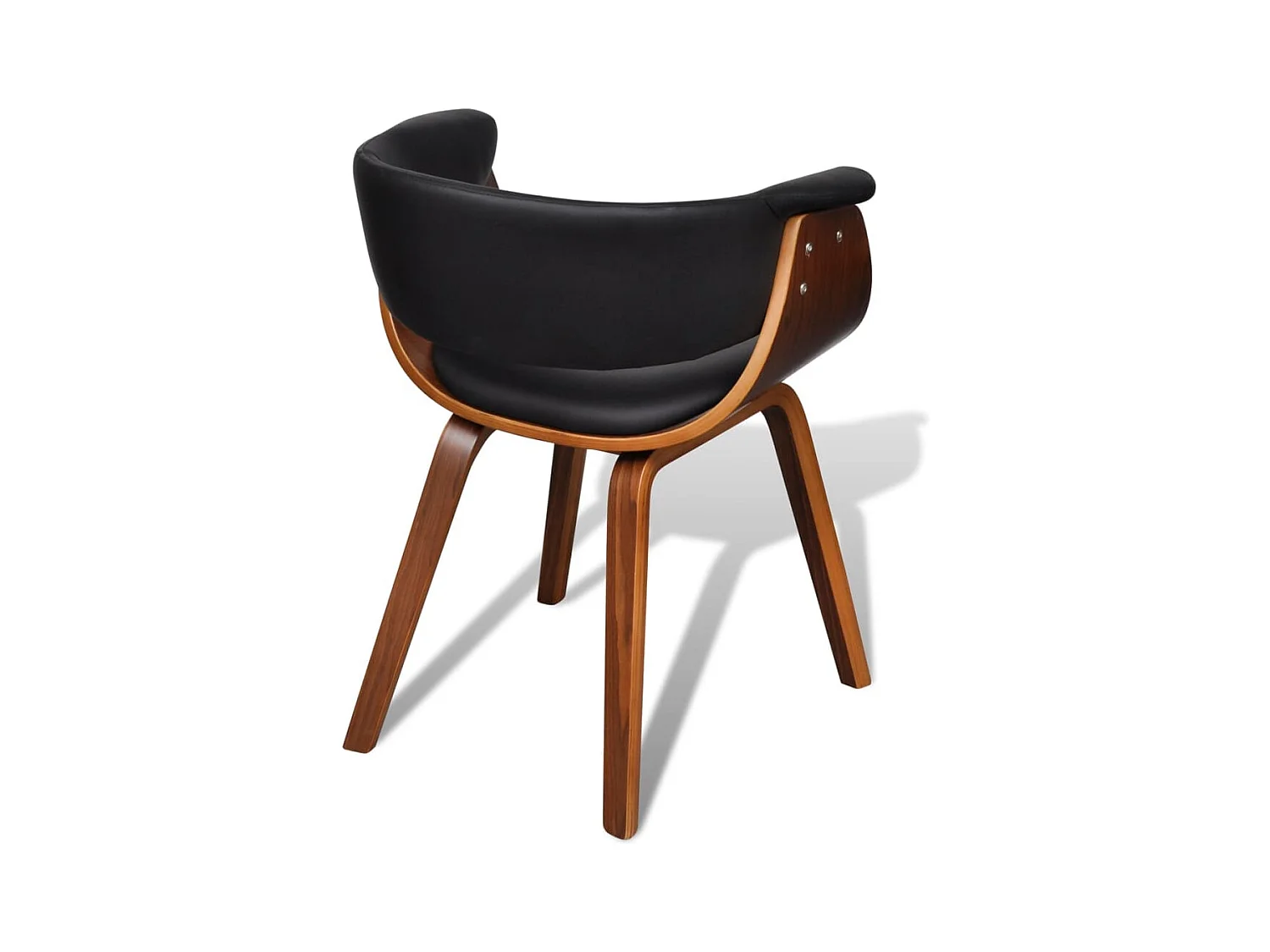 Chaise de salle à manger Bois courbé et similicuir