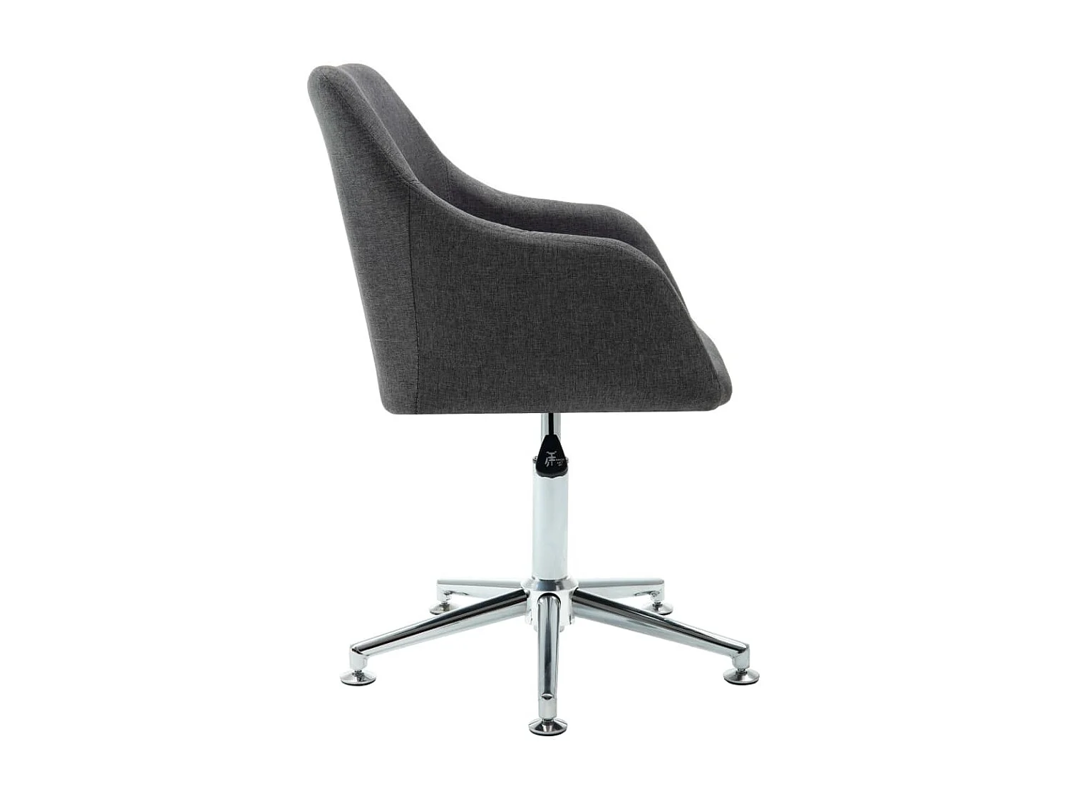 Silla de comedor giratoria tela gris oscuro