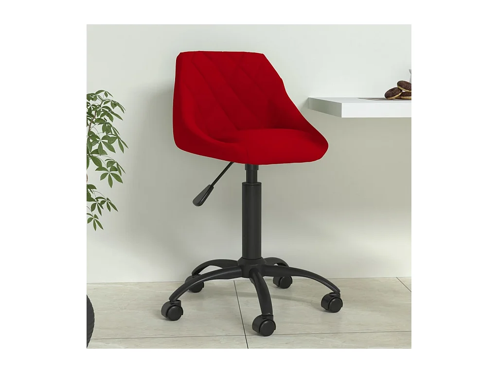 Chaise de salle à manger Rouge bordeaux Velours