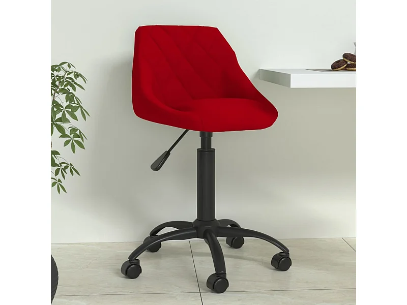 Chaise de salle à manger Rouge bordeaux Velours