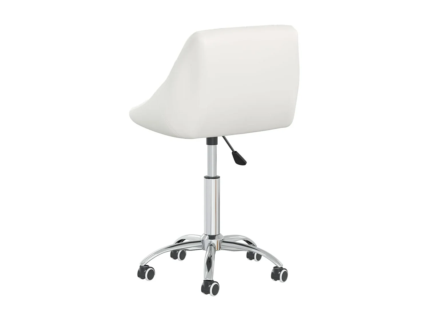 Silla de comedor giratoria cuero sintético blanco