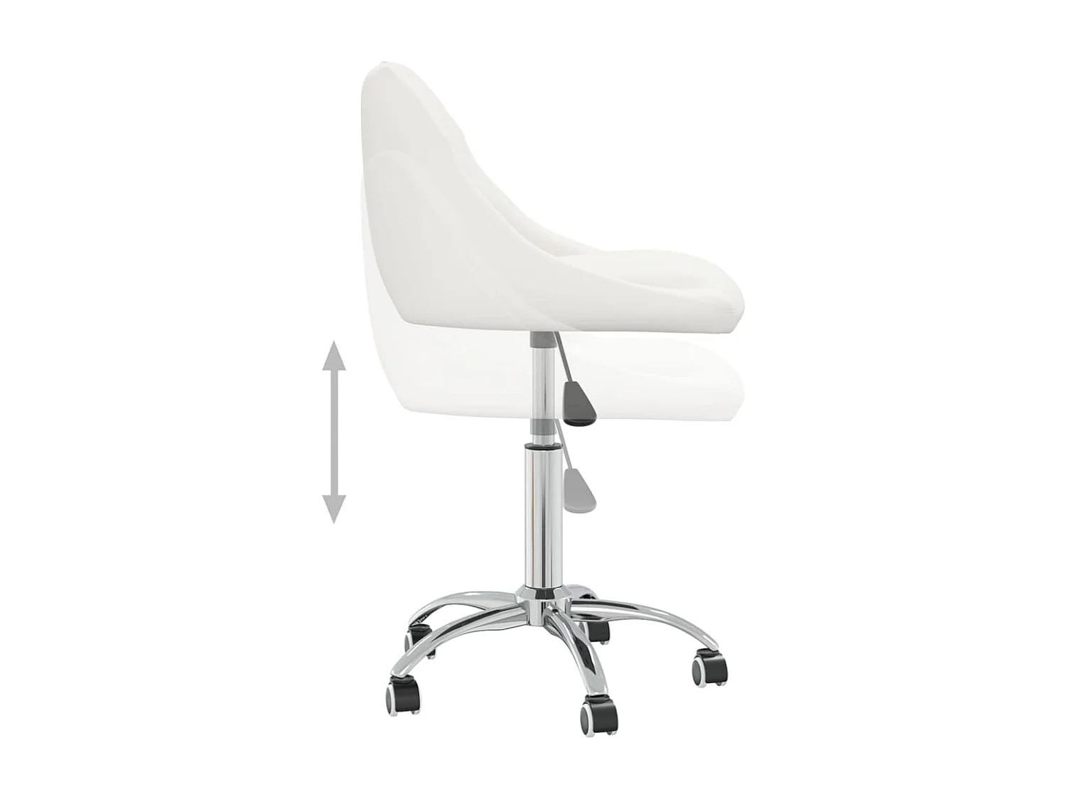 Silla de comedor giratoria cuero sintético blanco