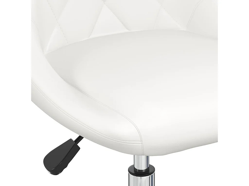Silla de comedor giratoria cuero sintético blanco