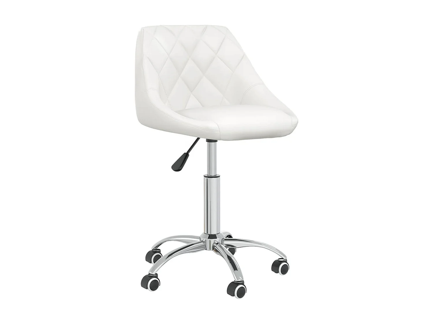 Chaise pivotante de salle à manger Blanc Similicuir