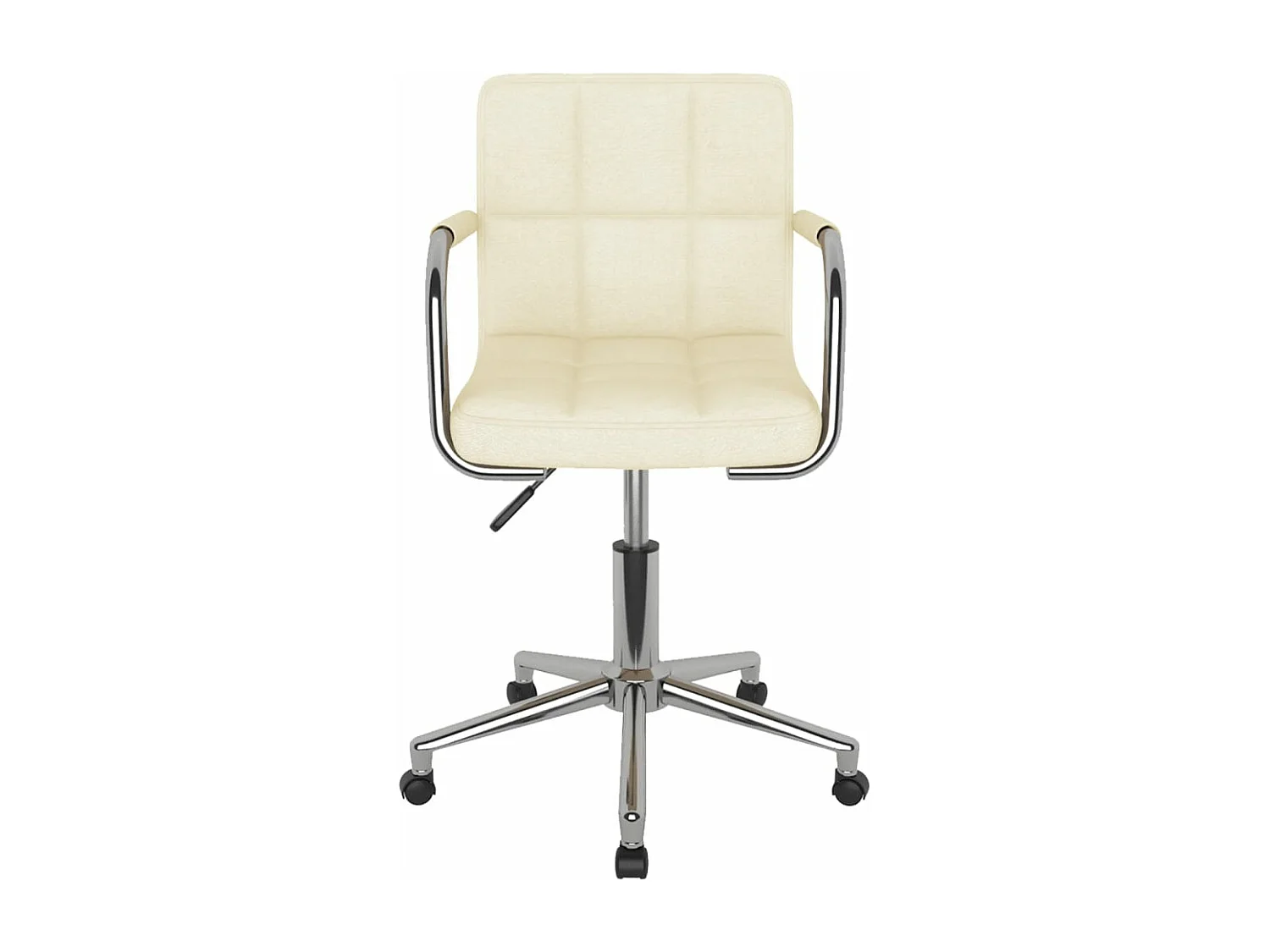 Chaise pivotante de salle à manger Crème Tissu