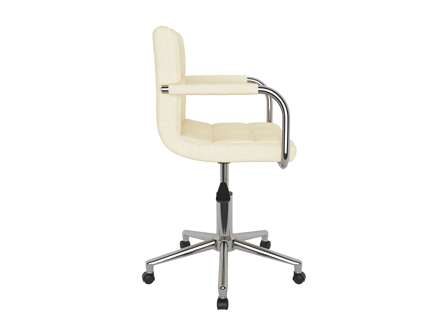 Chaise pivotante de salle à manger Crème Tissu