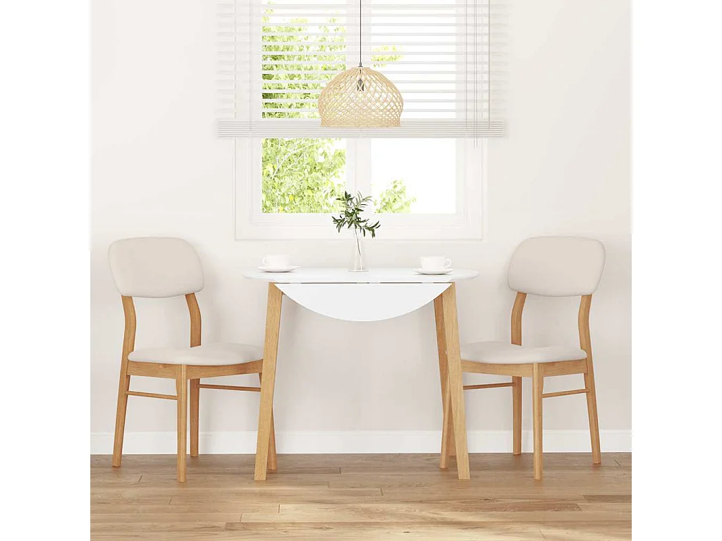 Chaises à manger coussins 2 pièces naturel bois massif caoutchouc