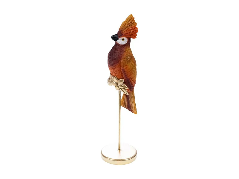 Statue Oiseau Huppe Orange en Résine Multicolore 32 cm