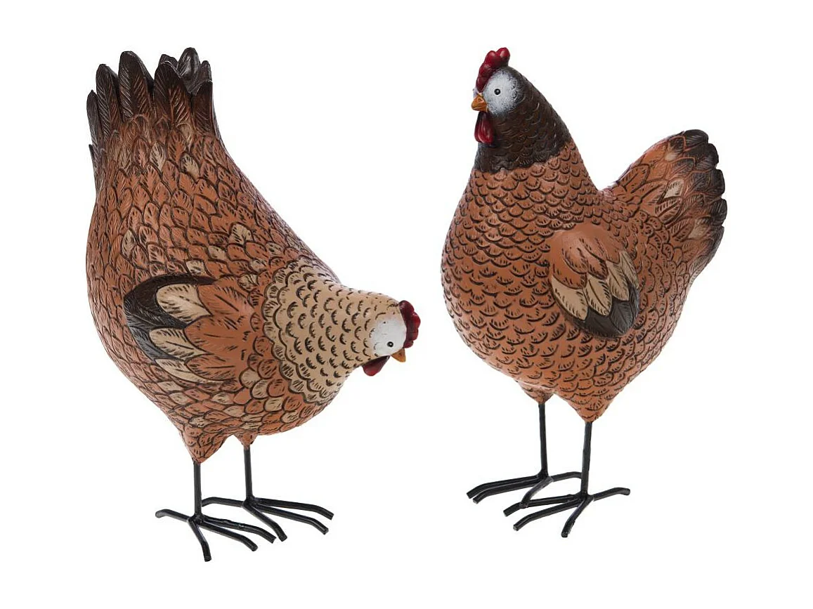 Poule Colette en Résine Décorative 22 cm