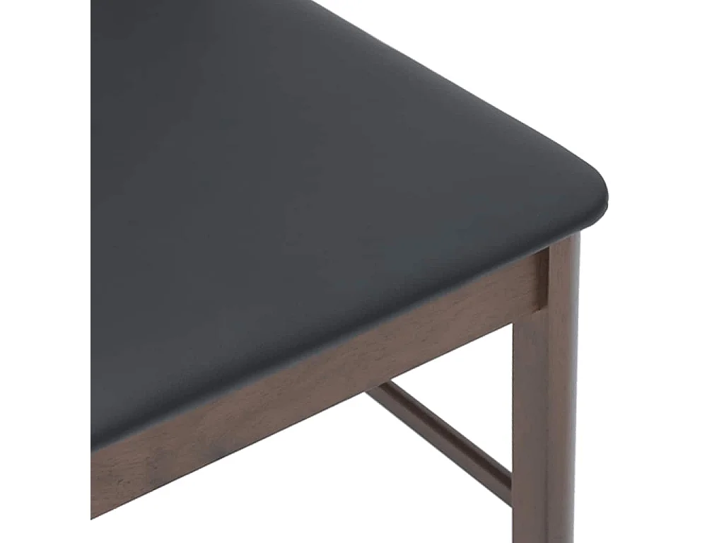 Chaises à manger coussins 2 pièces marron bois massif caoutchouc