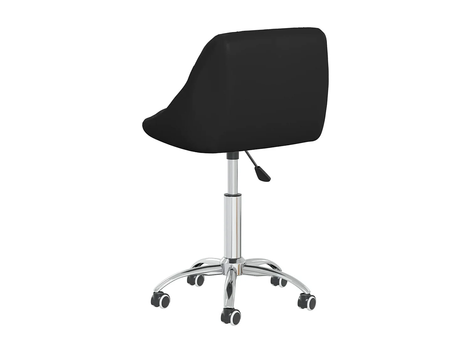 Chaise pivotante de salle à manger Noir Similicuir