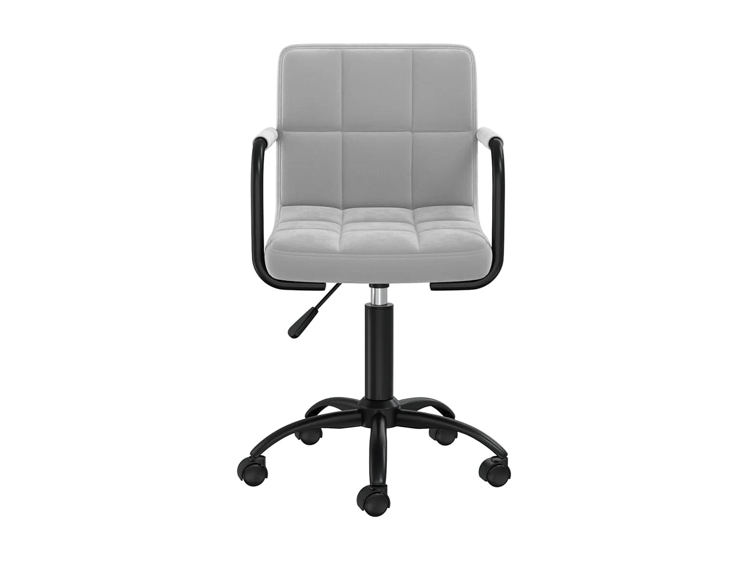 Chaise pivotante de salle à manger Gris clair Velours