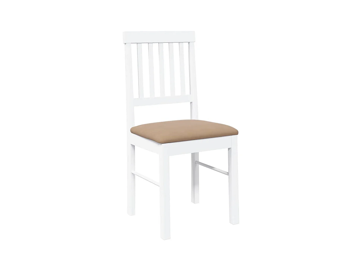 Chaises à manger coussins 2 pièces blanc bois massif caoutchouc