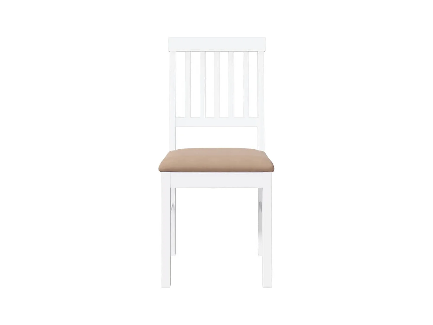 Chaises à manger coussins 2 pièces blanc bois massif caoutchouc