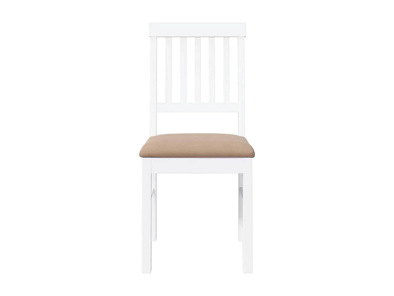 Chaises à manger coussins 2 pièces blanc bois massif caoutchouc