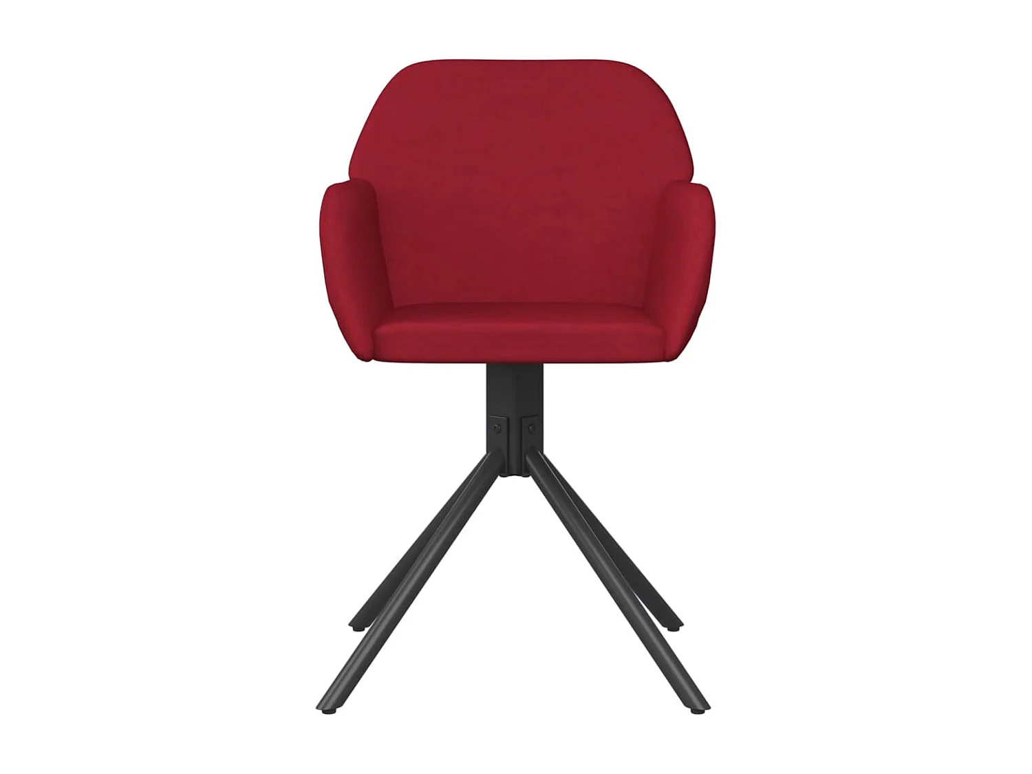 Chaises pivotantes salle à manger 2 pièces Rouge bordeaux Velours