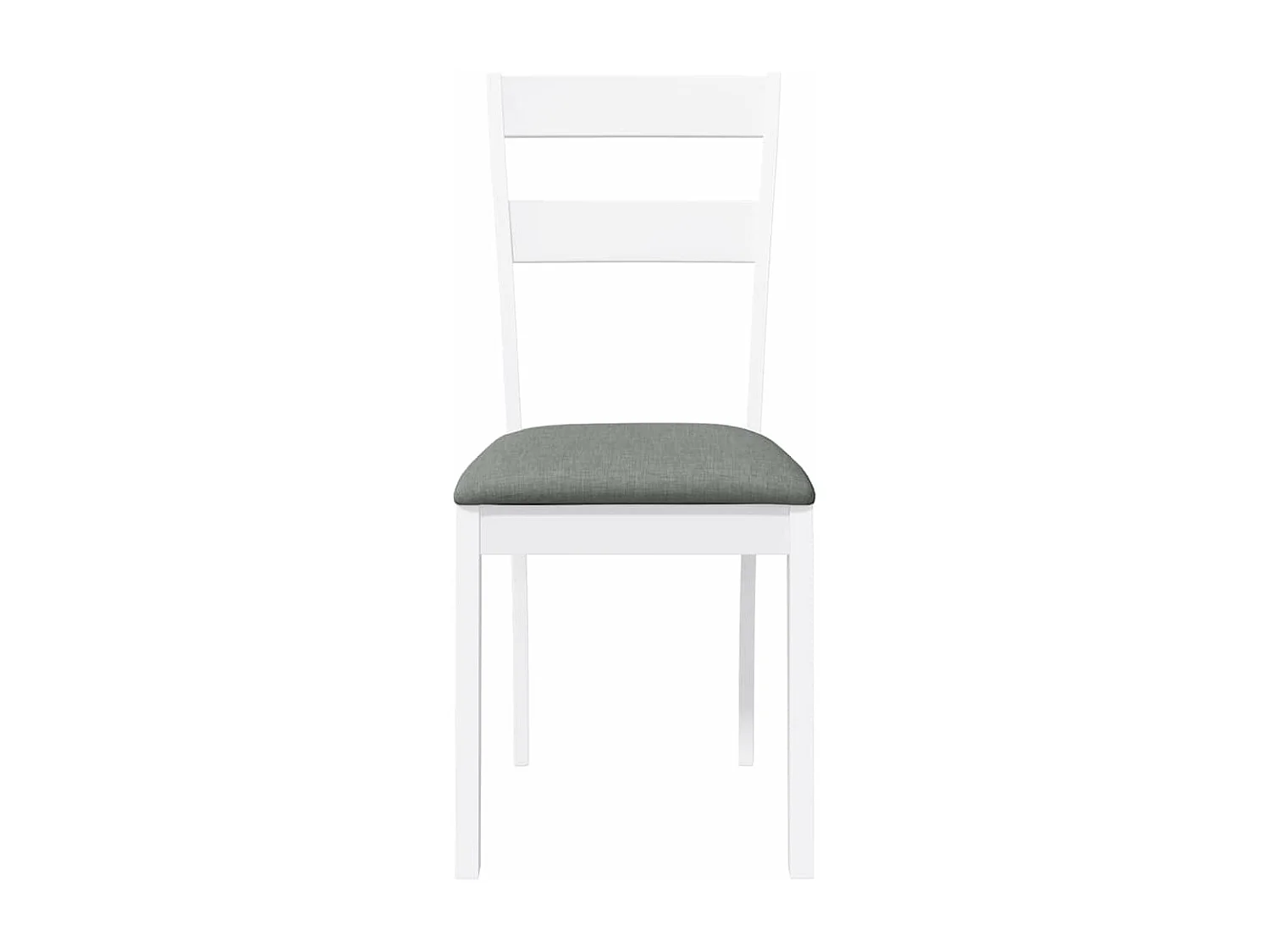 Eetkamerstoelen met kussens 2 st massief hout rubber wit