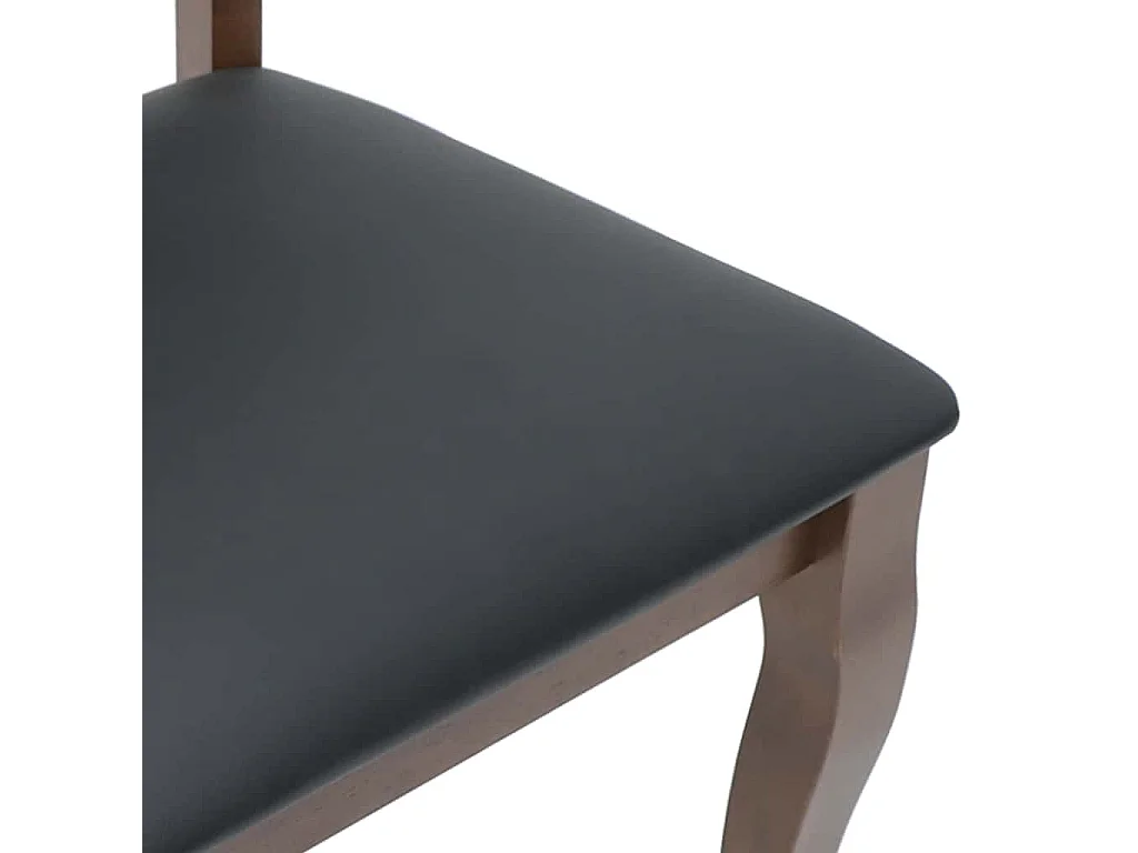 Chaises à manger coussins 2 pièces marron bois massif caoutchouc