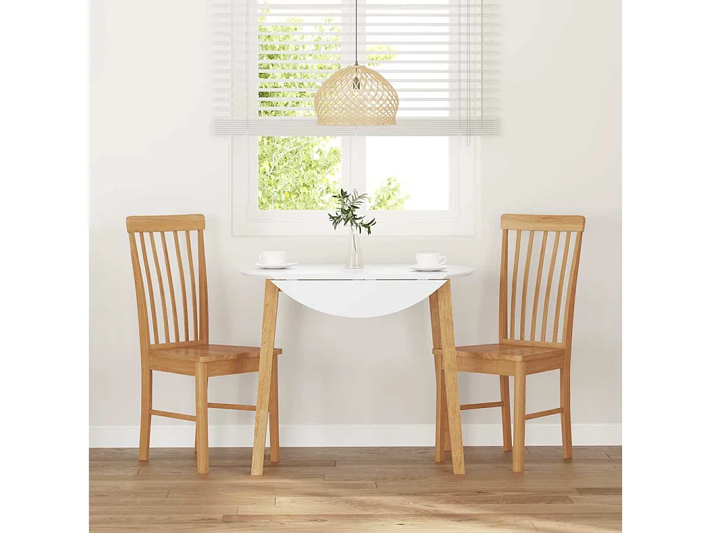 Sillas de comedor 2 unidades madera maciza de caucho