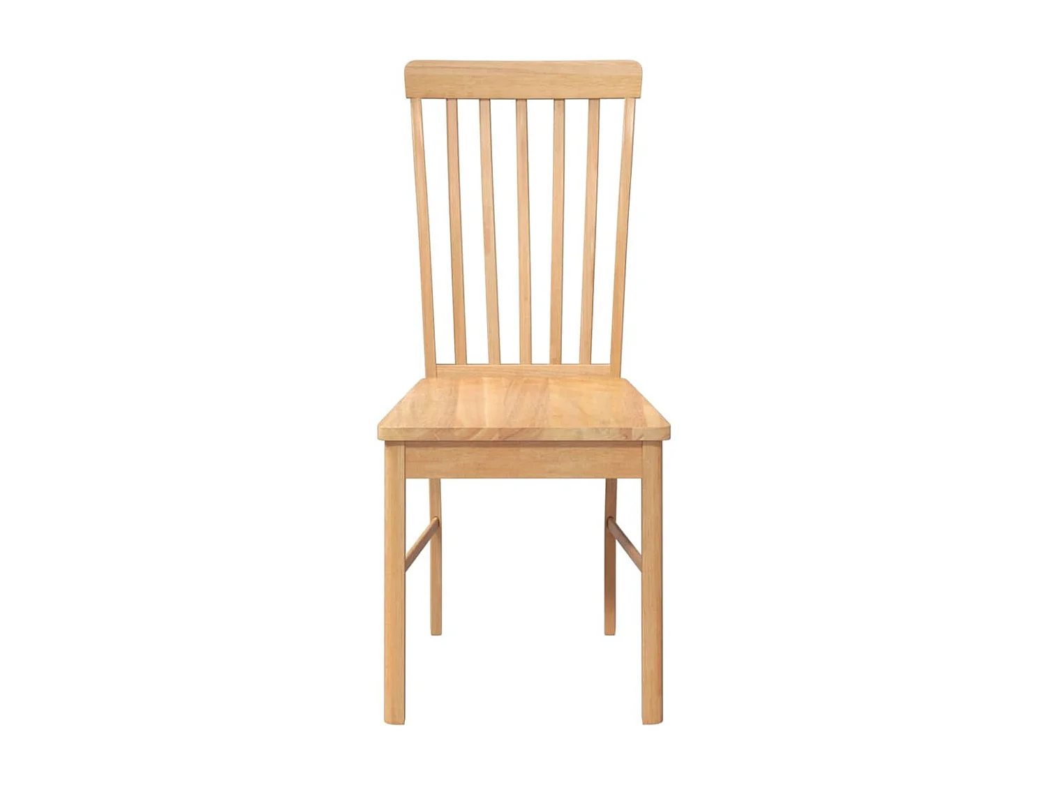 Chaises à manger 2 pièces bois massif caoutchouc