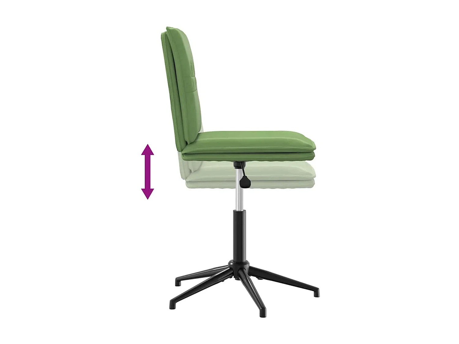 Silla de comedor de terciopelo verde claro