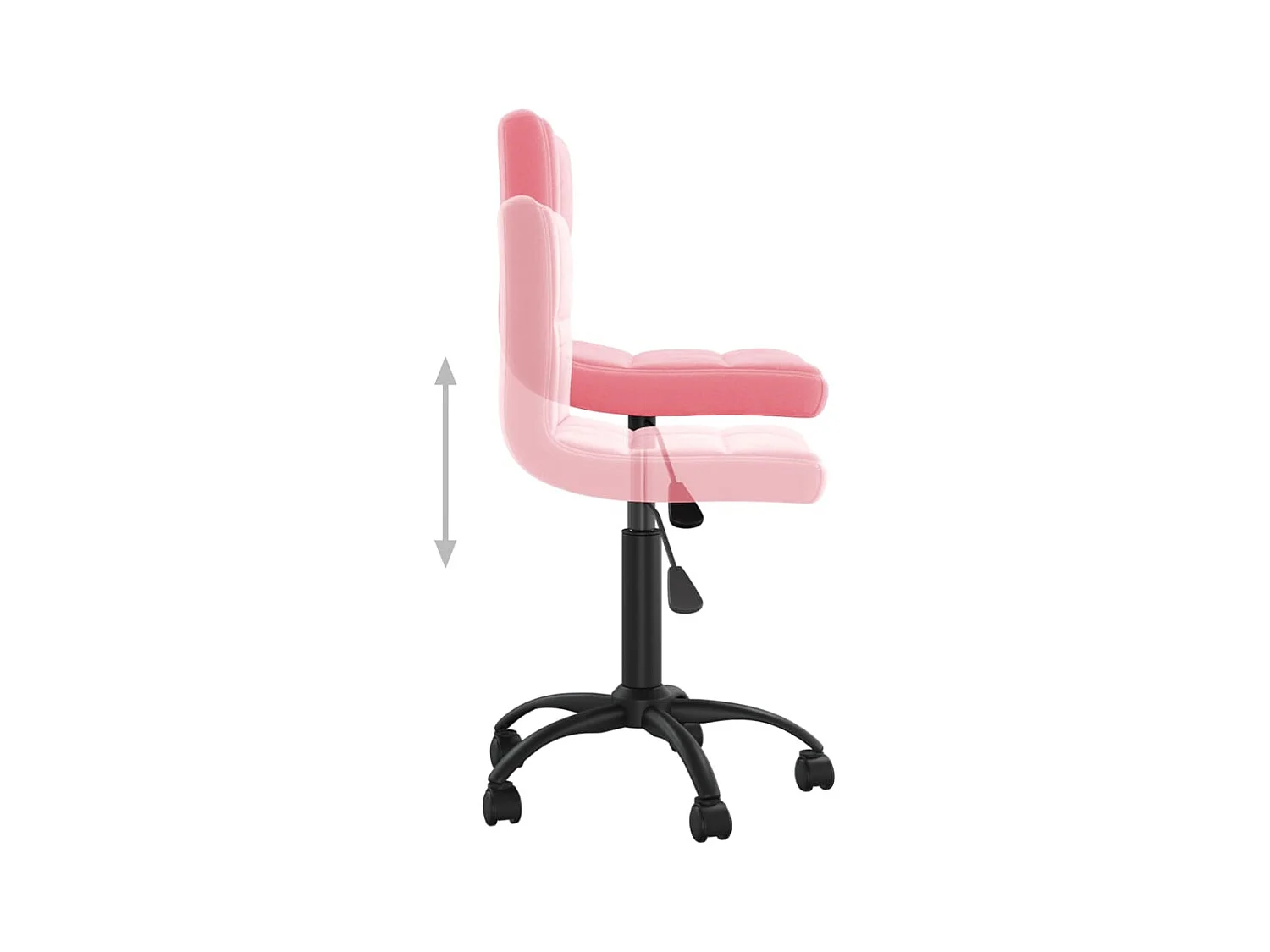 Chaise pivotante de salle à manger Rose Velours