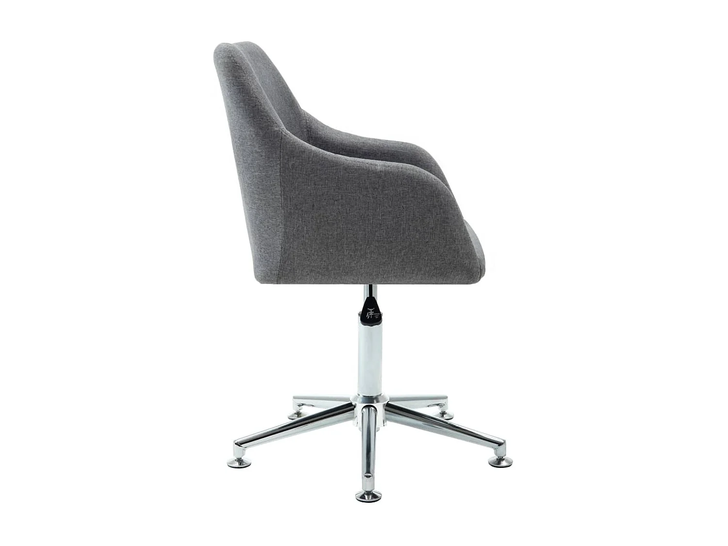 Silla de comedor giratoria tela gris claro