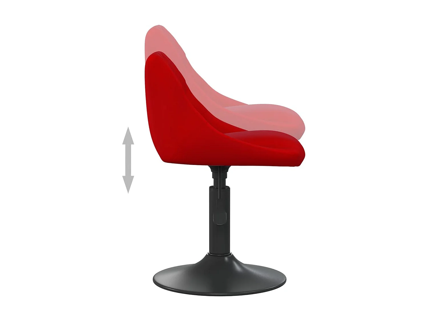 Cadeira de jantar veludo vermelho tinto