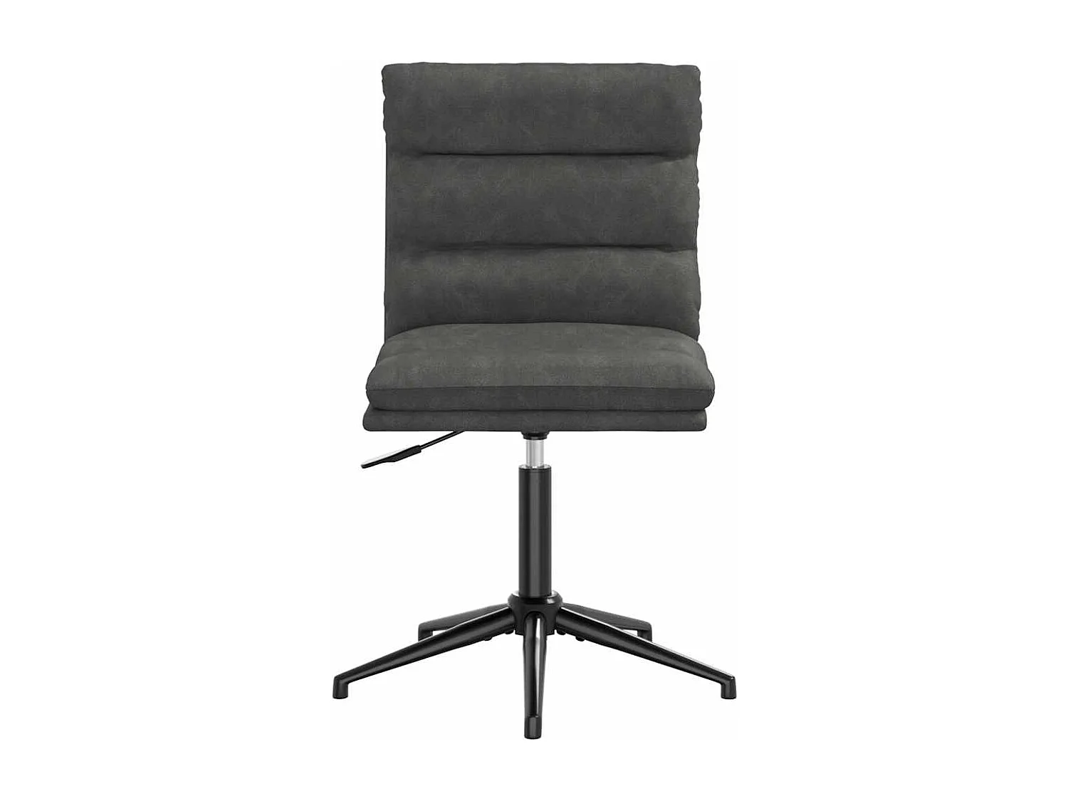 Silla de comedor de cuero sintético negra