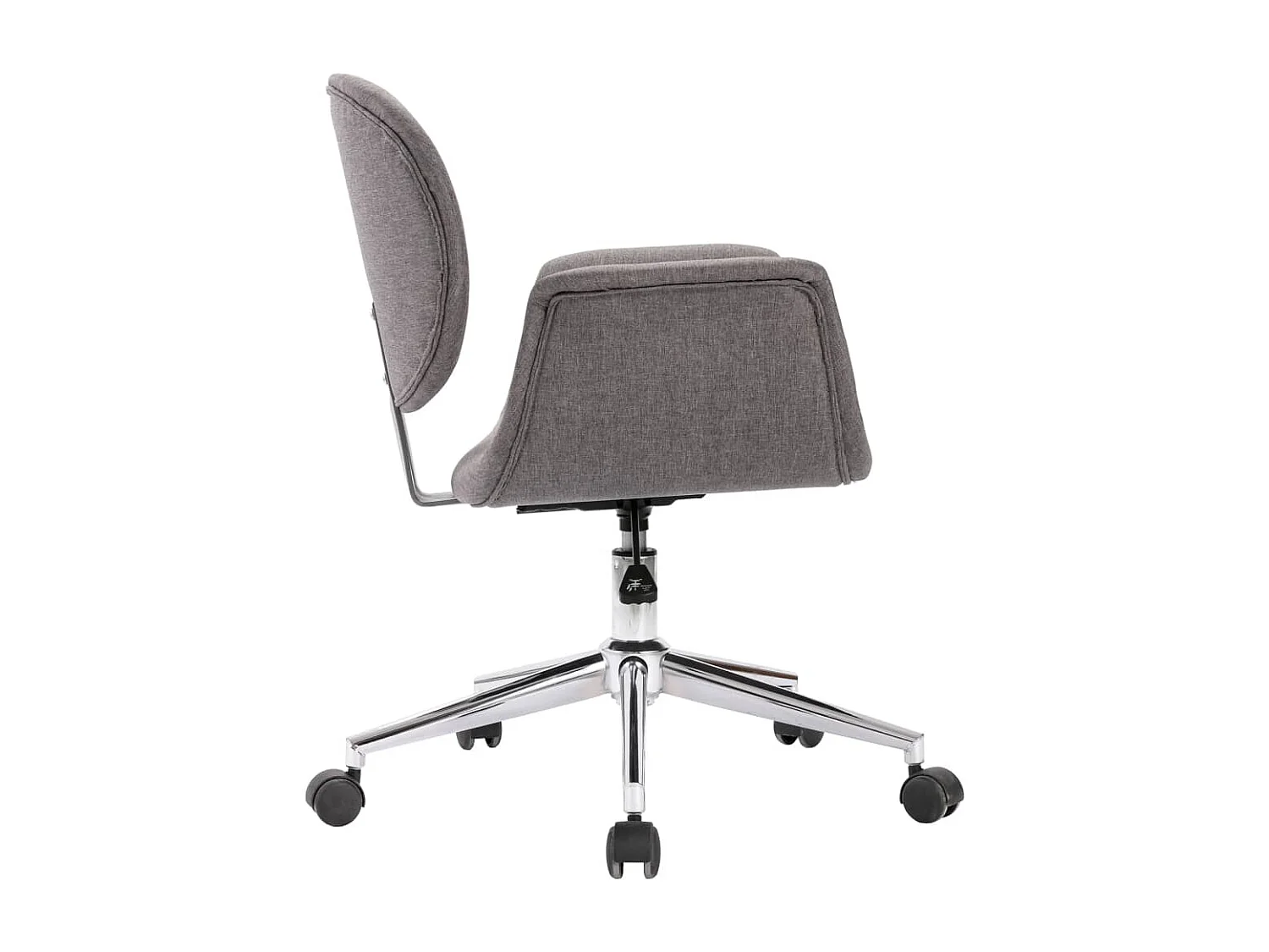 Chaise pivotante de salle à manger Gris Tissu