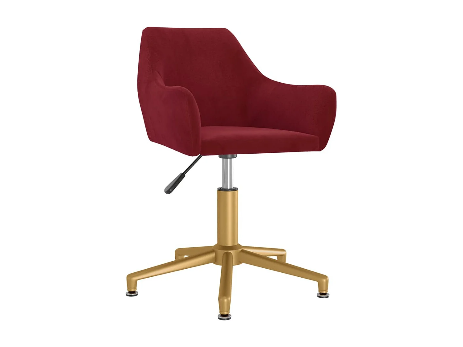 Eetkamerstoel draaibaar fluweel wijnrood