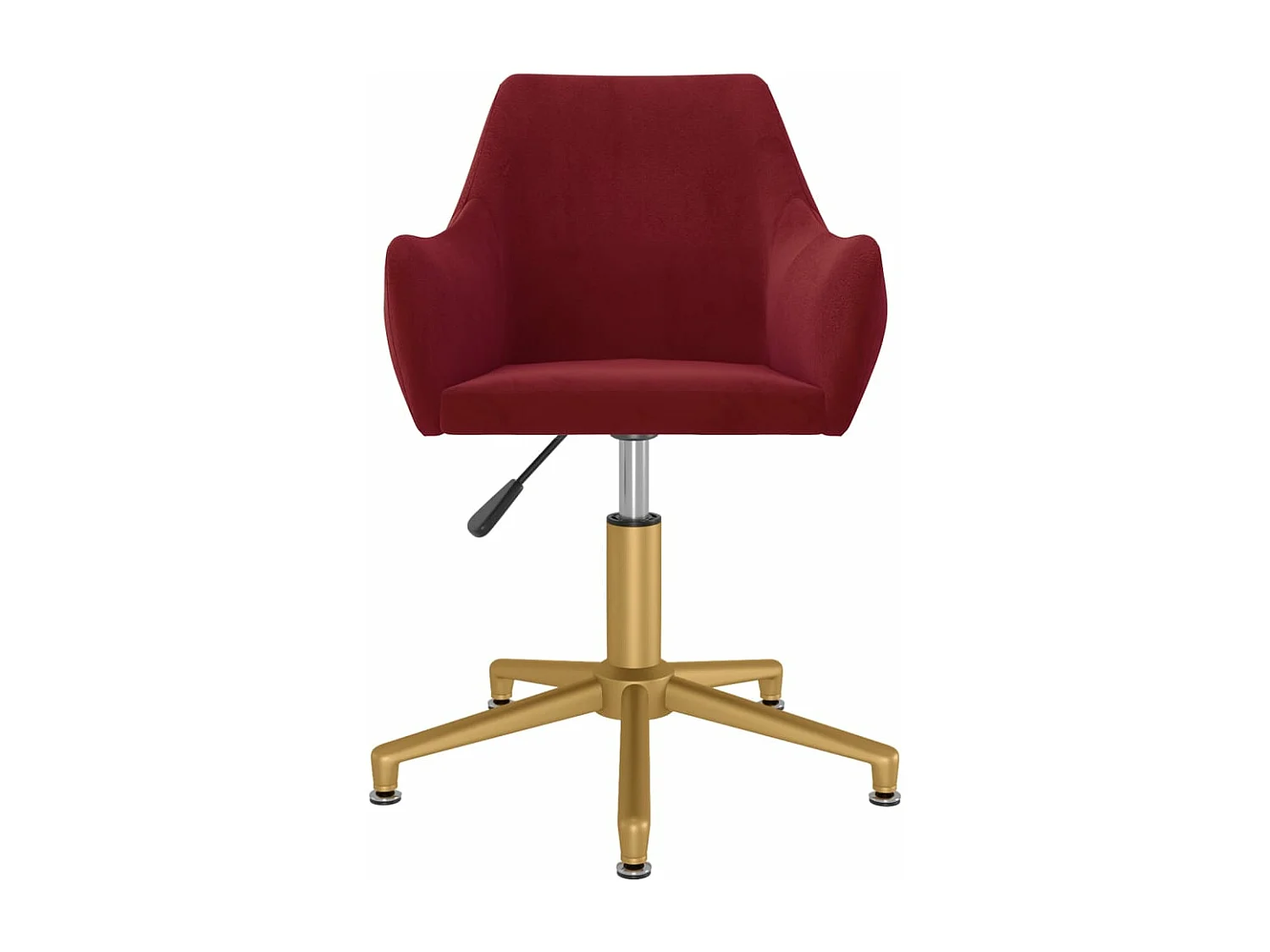 Eetkamerstoel draaibaar fluweel wijnrood