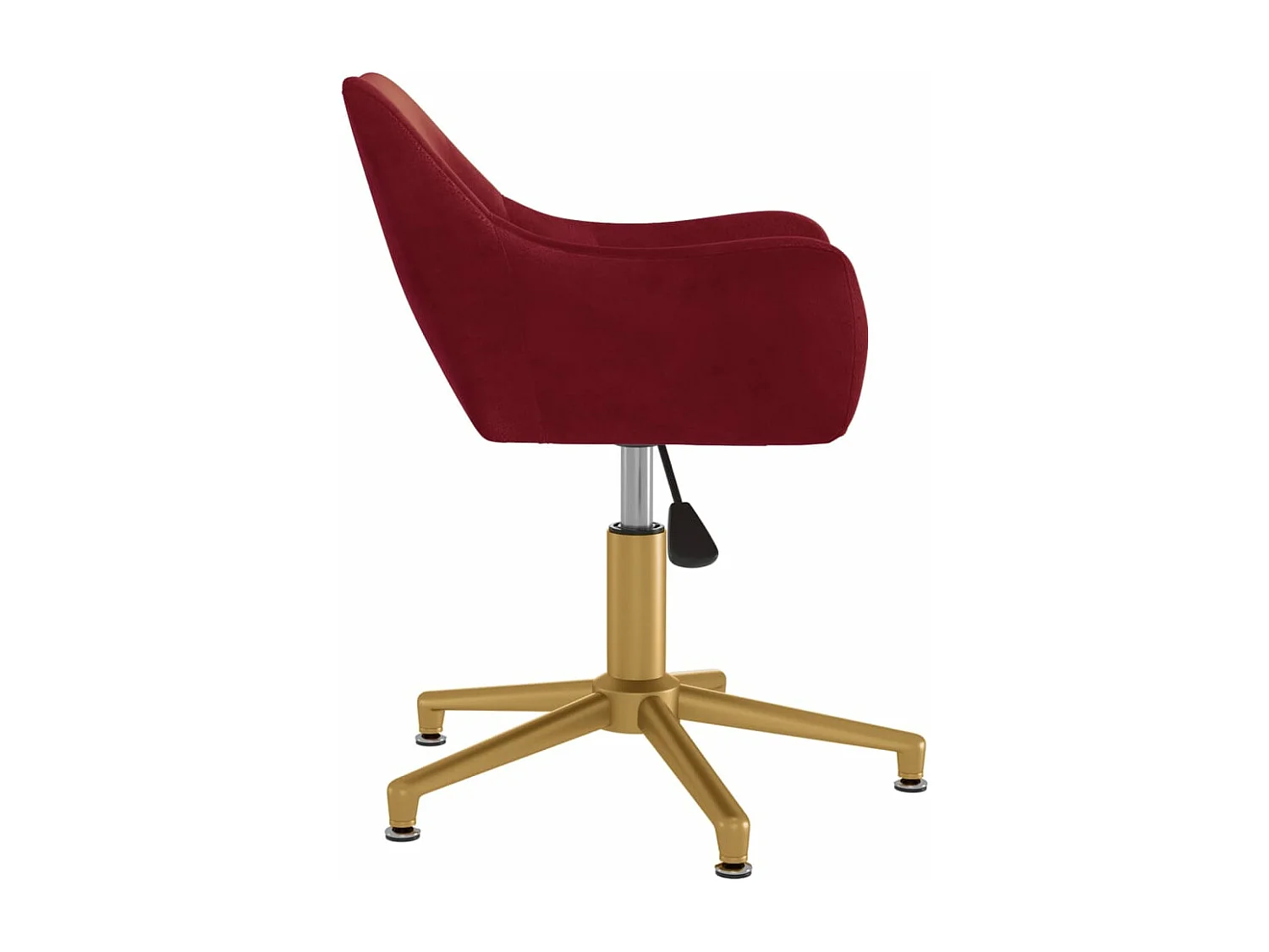 Eetkamerstoel draaibaar fluweel wijnrood