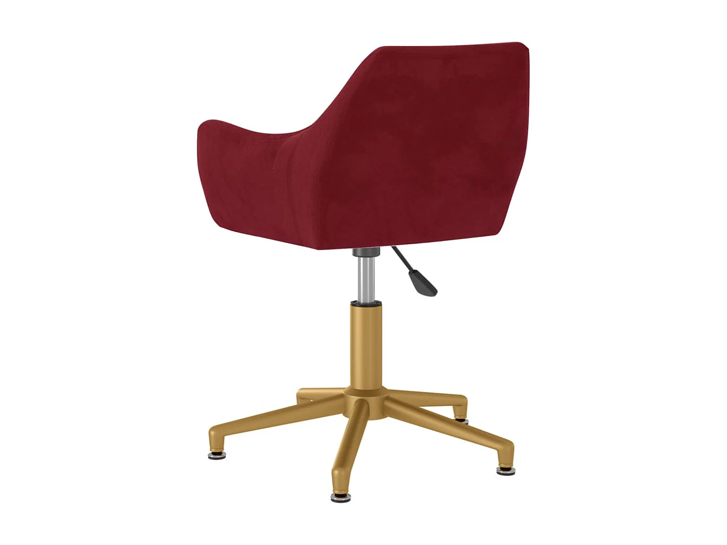 Eetkamerstoel draaibaar fluweel wijnrood