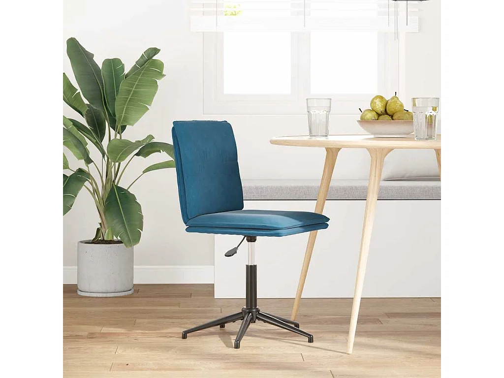 Chaise à manger Bleu Velours