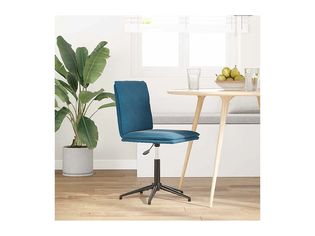 Silla de comedor terciopelo azul