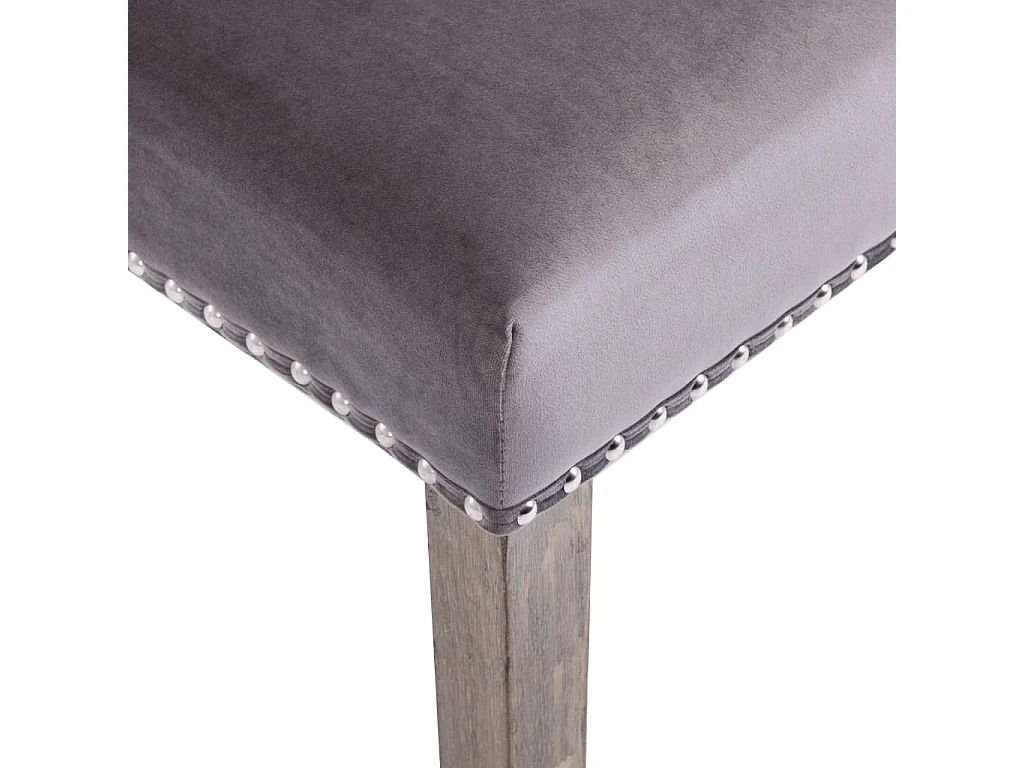 Chaise à manger Gris Velours