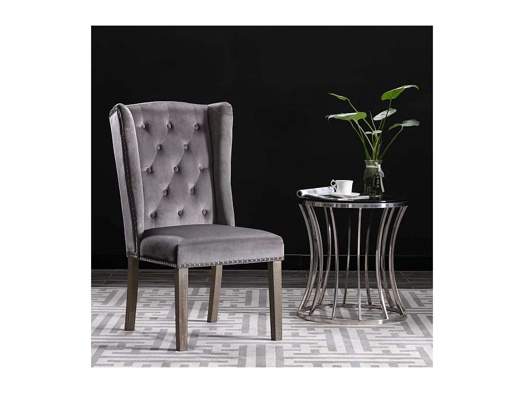 Chaise à manger Gris Velours
