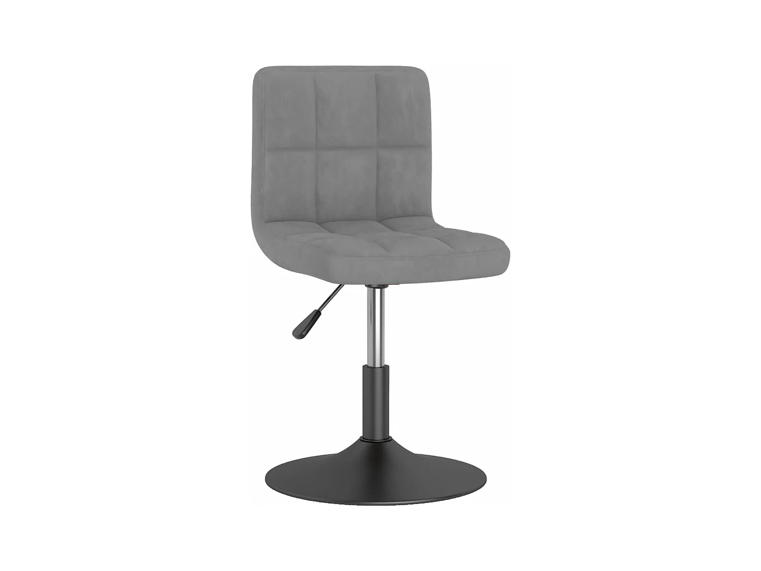 Chaise pivotante de salle à manger Gris clair Velours