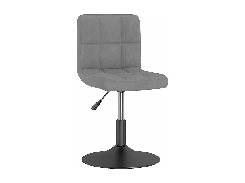 Chaise pivotante de salle à manger Gris clair Velours