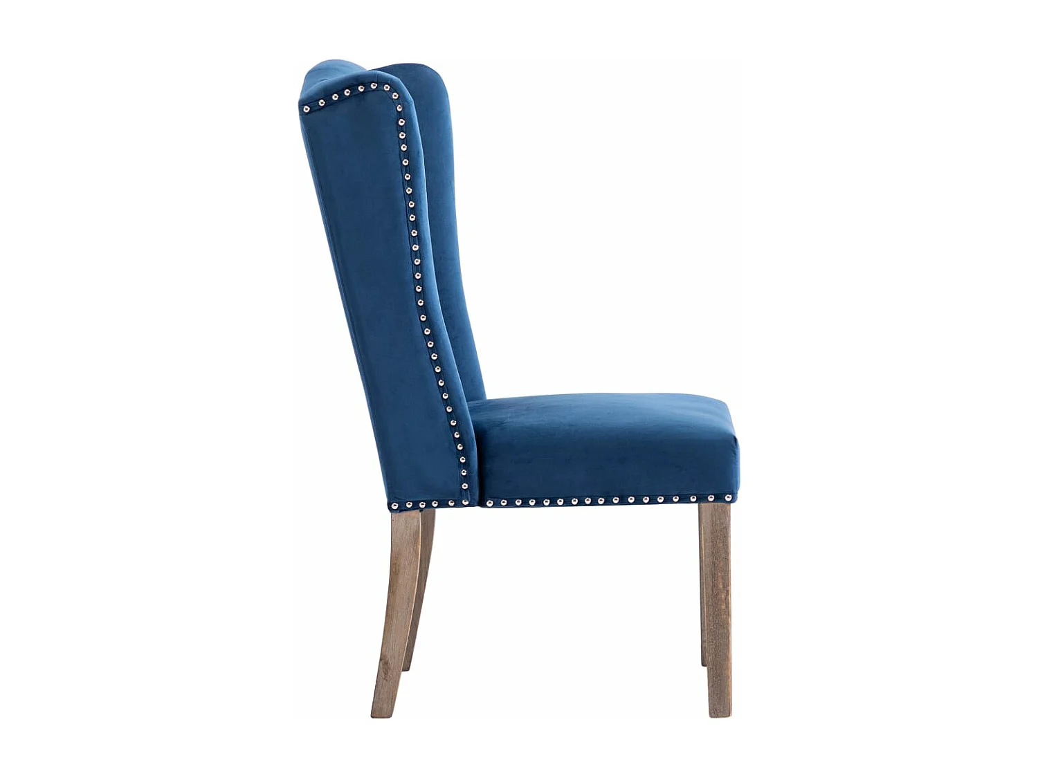 Silla de comedor de terciopelo azul