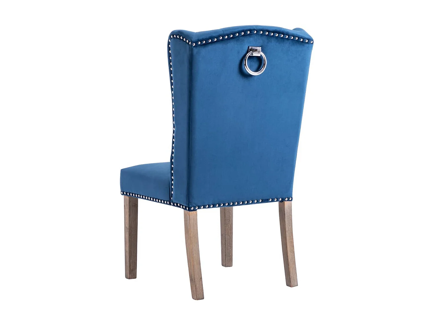 Silla de comedor de terciopelo azul
