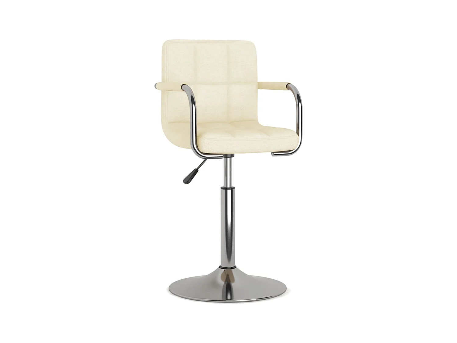 Chaise de salle à manger Crème Tissu