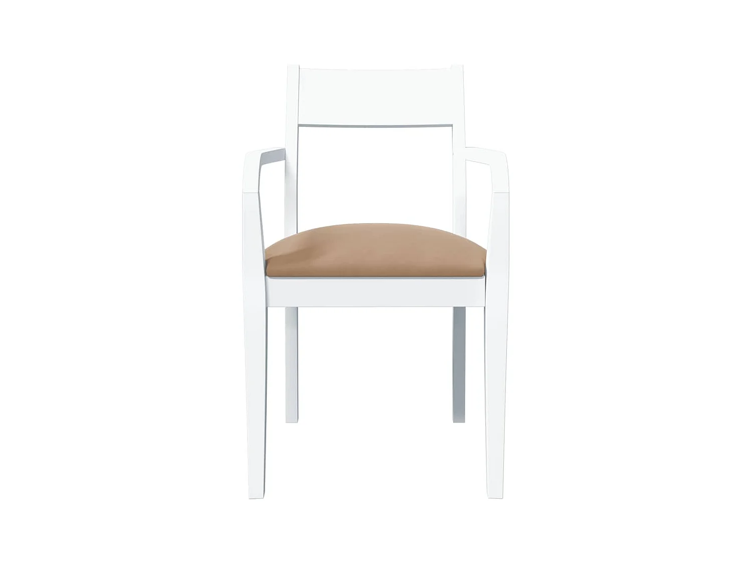Chaises à manger coussins 2 pièces blanc bois massif caoutchouc