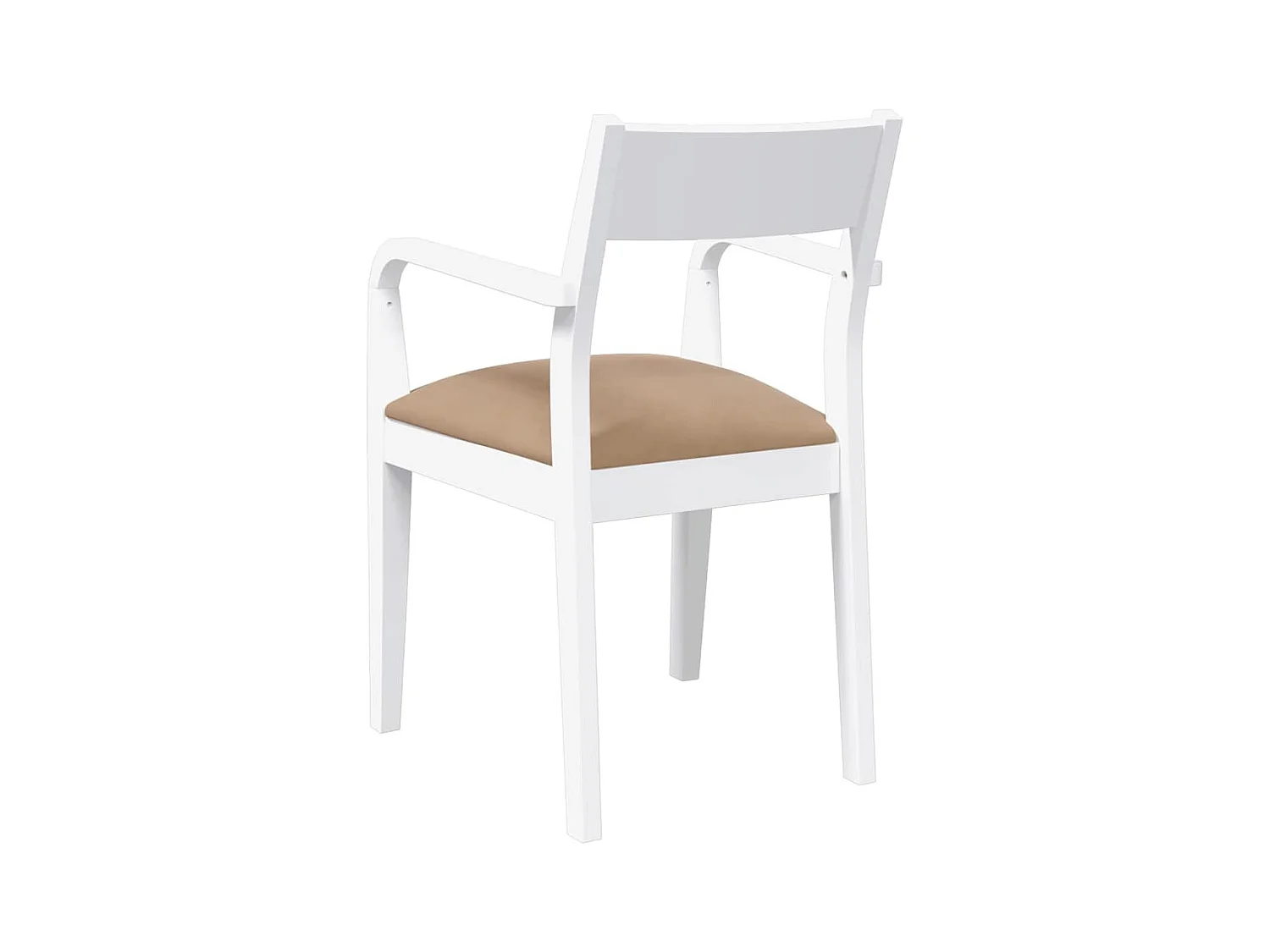 Chaises à manger coussins 2 pièces blanc bois massif caoutchouc