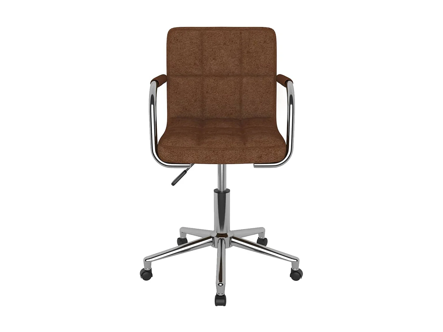 Chaise pivotante de salle à manger Marron Tissu