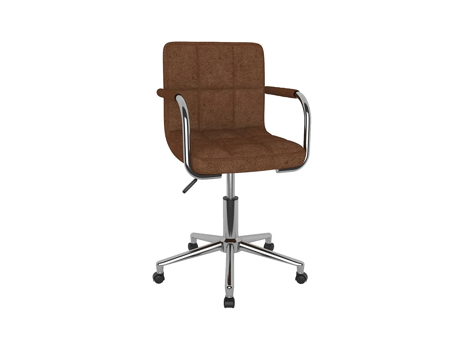 Chaise pivotante de salle à manger Marron Tissu