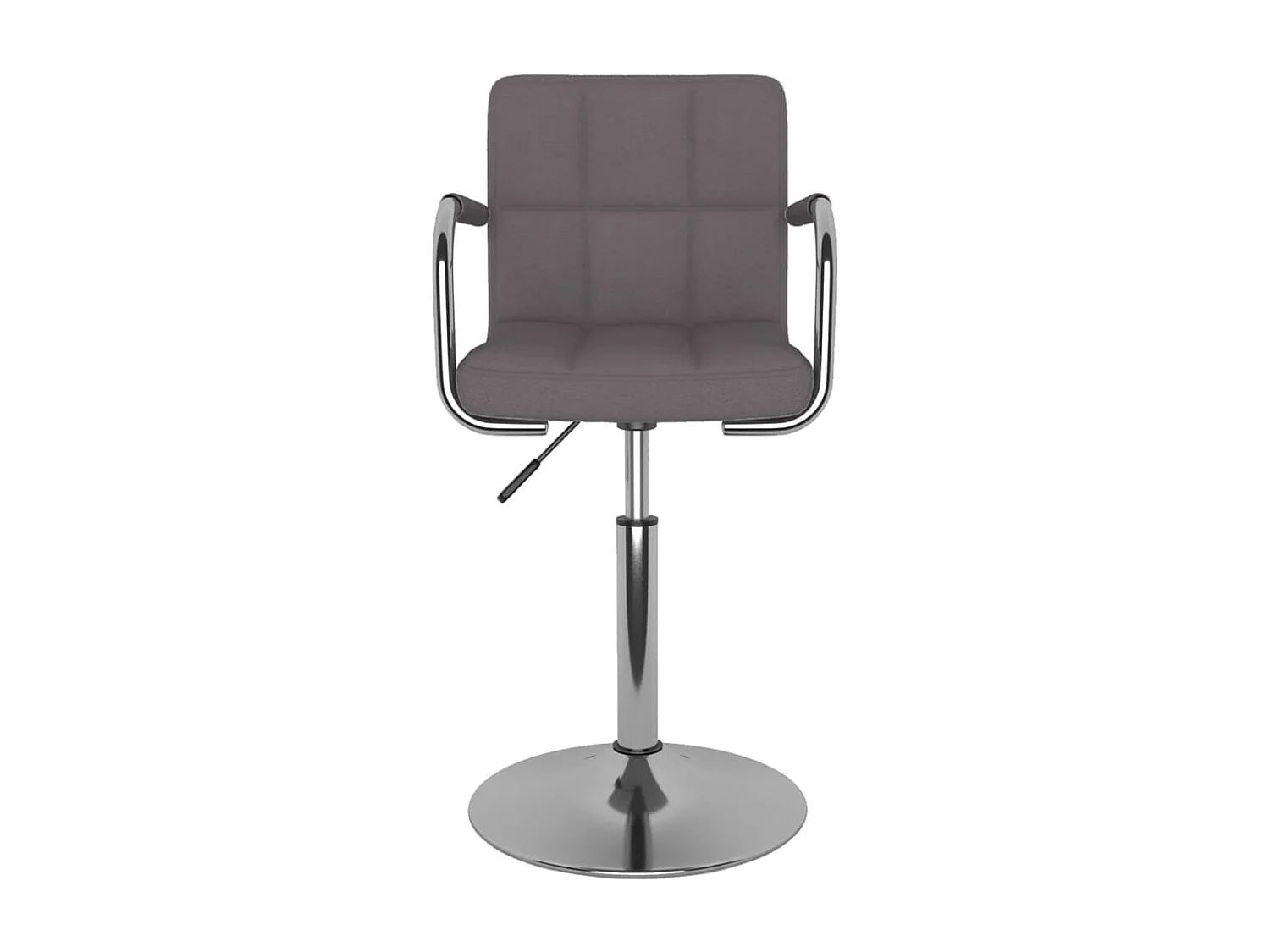 Silla de comedor de tela gris taupé