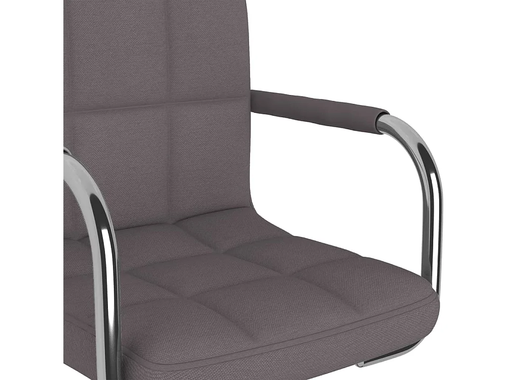 Silla de comedor de tela gris taupé