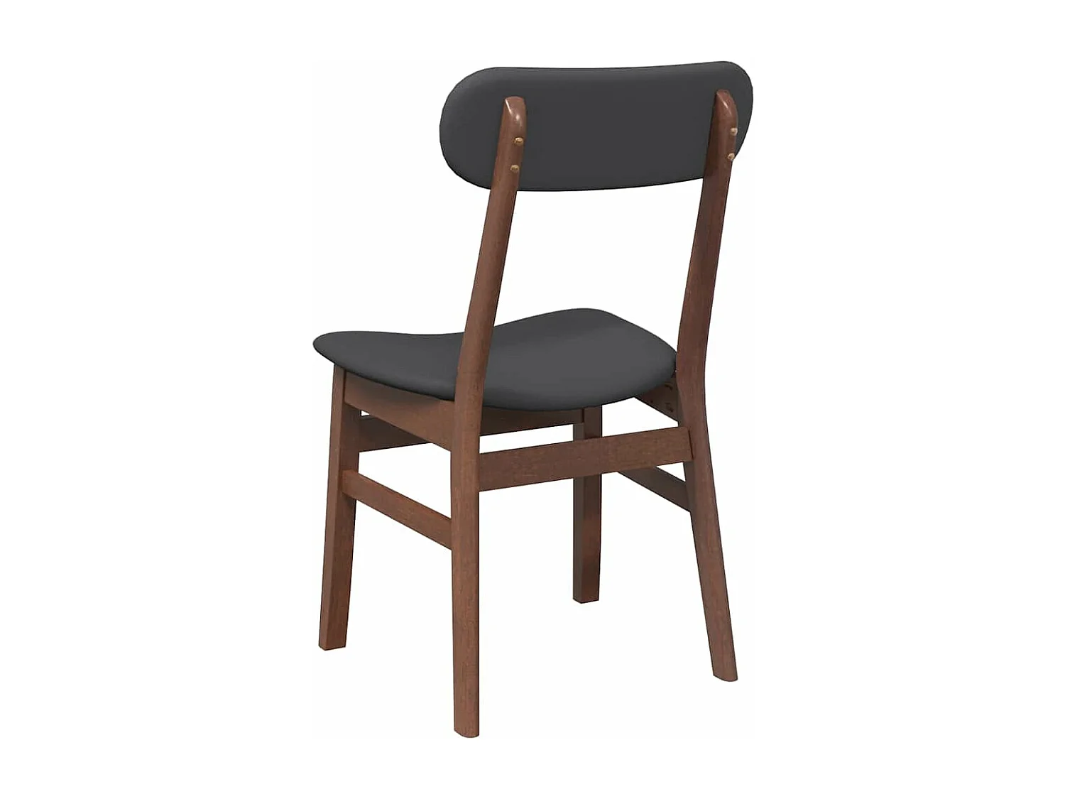 Chaises à manger coussins 2 pièces marron bois massif caoutchouc